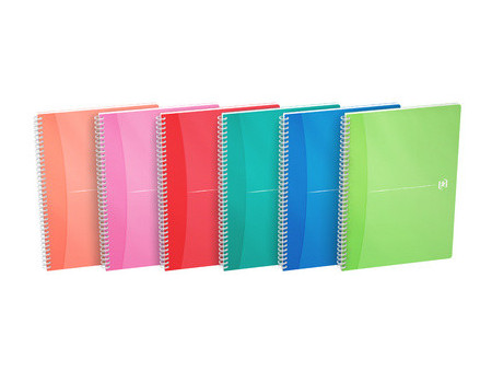 Oxford Cahier à spirale 'My Colours', A4, ligné