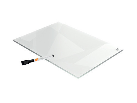 nobo Tableau blanc/bloc-notes de bureau en acrylique, A4