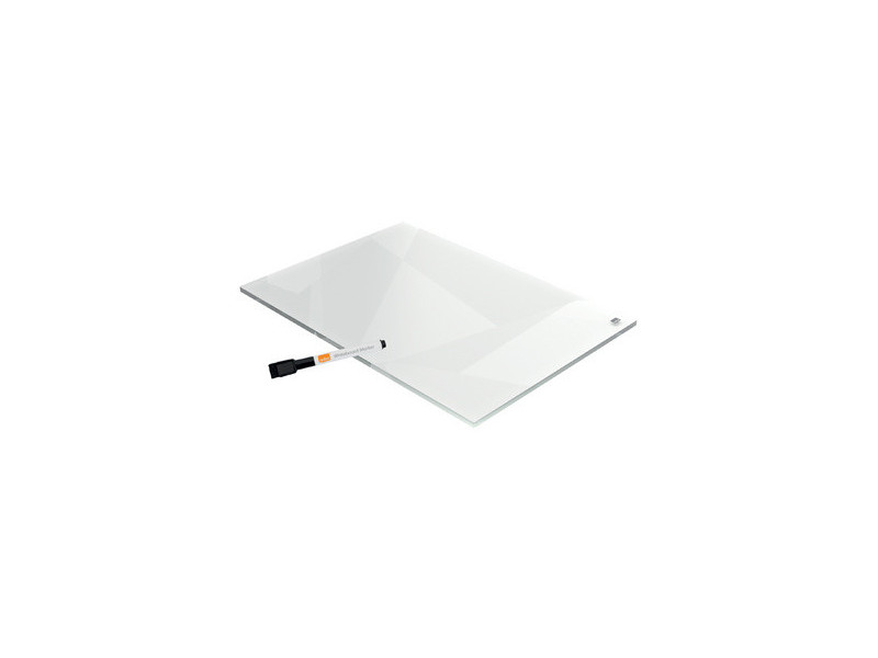 nobo Tableau blanc/bloc-notes de bureau en acrylique, A4