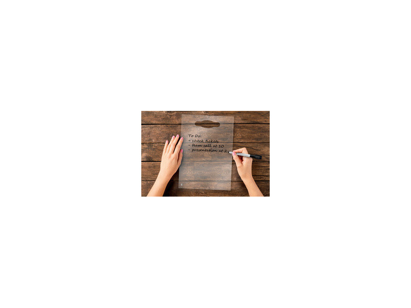 nobo Tableau blanc/bloc-notes de bureau avec poignée, A4