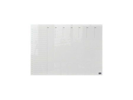 nobo Tableau acrylique planning hebdomadaire, A4,transparent