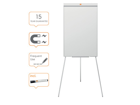 nobo Tableau de conférence Mobil Stahl Nano Clean, blanc