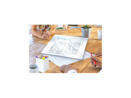 nobo Tableau blanc, acier, 450 x 450 mm, blanc