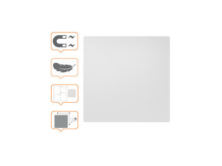 nobo Tableau blanc, acier, 450 x 450 mm, blanc