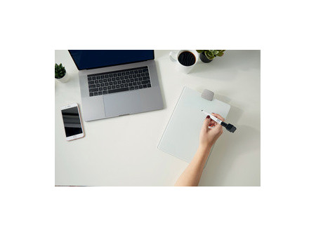 nobo Chevalet de bureau en verre, A4, blanc