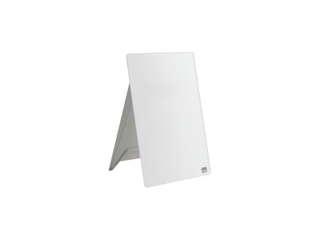 nobo Chevalet de bureau en verre, A4, blanc