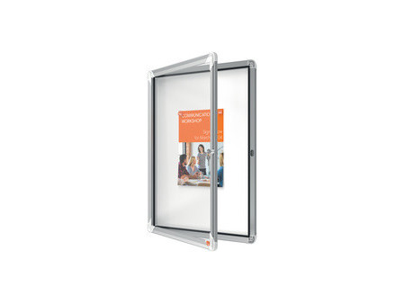 nobo Vitrine d'affichage Premium Plus, fond en métal, 4x A4