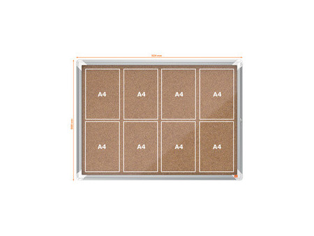 nobo Vitrine d'affichage en liège Premium Plus, 6 x A4
