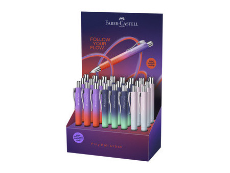 FABER-CASTELL Stylo à bille POLY BALL URBAN, présentoir