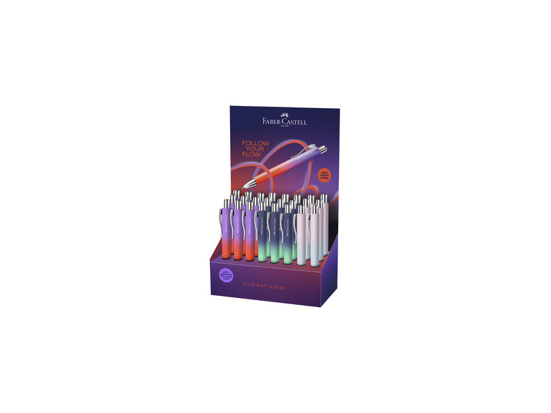 FABER-CASTELL Stylo à bille POLY BALL URBAN, présentoir