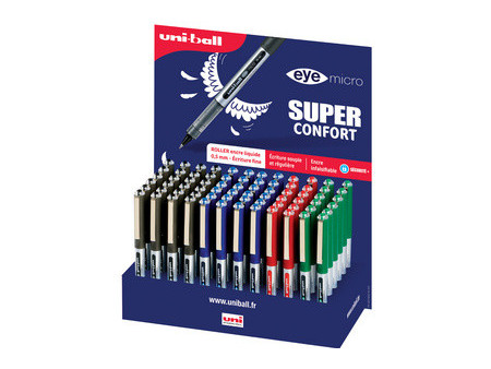 uni-ball Stylo roller eye micro UB150E, présentoir de 72