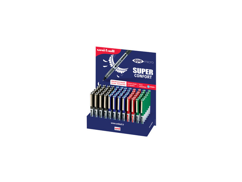 uni-ball Stylo roller eye micro UB150E, présentoir de 72
