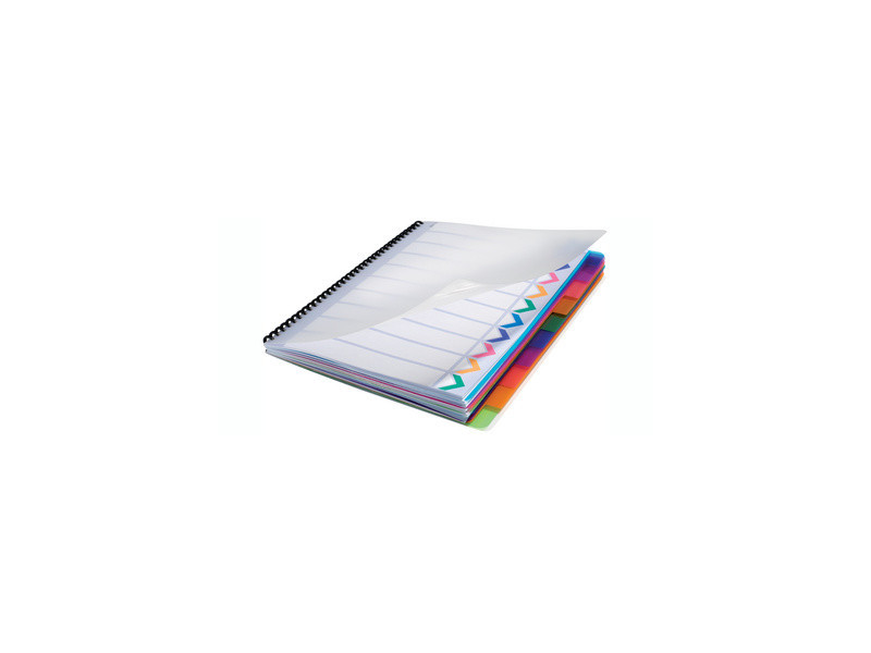 GBC Intercalaires en plastique PolyDividers, A4, 5 touches,
