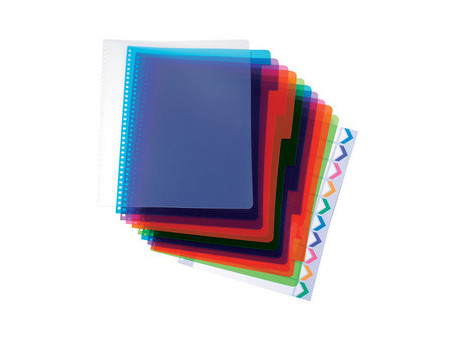 GBC Intercalaires en plastique PolyDividers, A4, 5 touches,