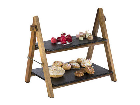 APS Présentoir de buffet, 2 étages, pliable