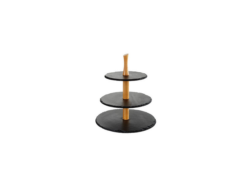APS Serviteur en ardoise naturelle, 3 étages, anthracite