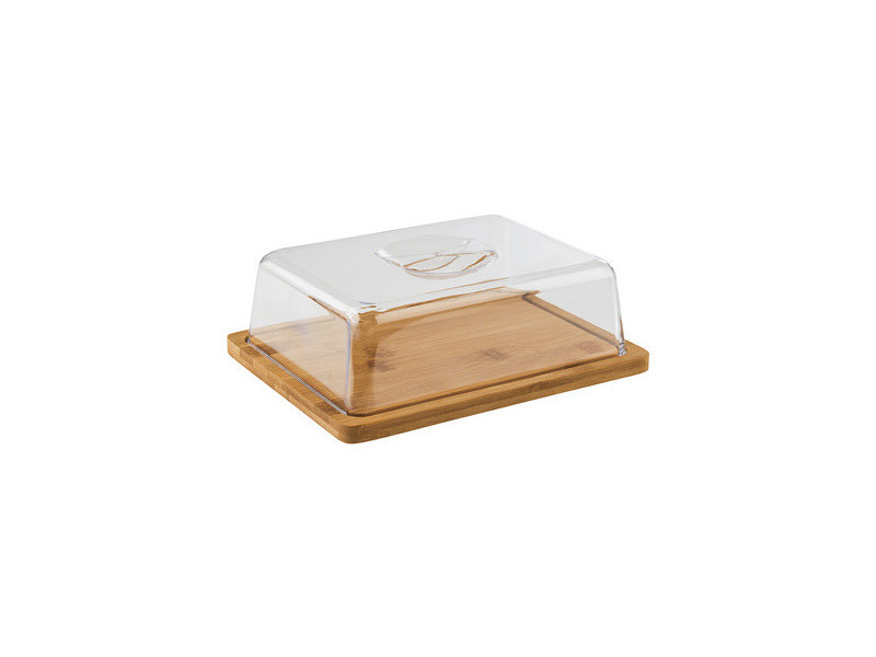 APS Plateau en bambou avec cloche, 320 x 165 x 15 mm