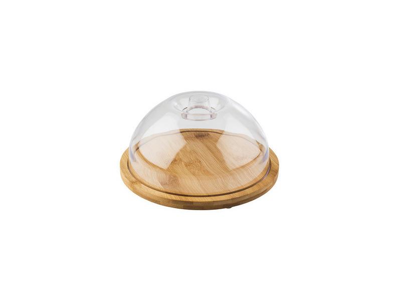 APS Plateau en bambou avec cloche, rond, diamètre: 205 mm