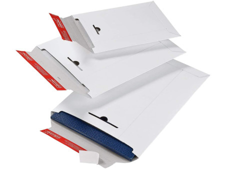 ColomPac Pochette d'expédition, en carton rigide C4, blanc