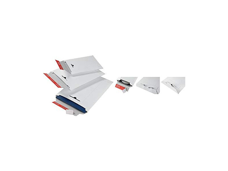 ColomPac Pochette d'expédition, en carton rigide B4, blanc