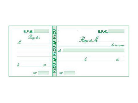EXACOMPTA Carnet à souche 'Reçus', 90 x 130 mm horizontal