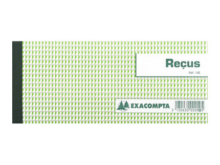 EXACOMPTA Carnet à souche 'Reçus', 90 x 130 mm horizontal