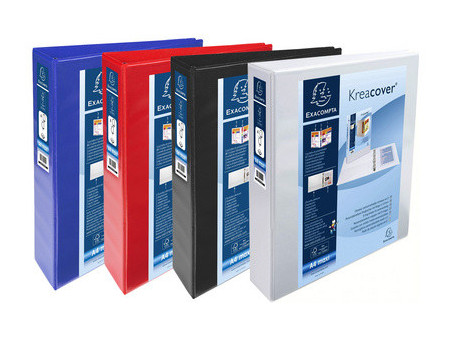 EXACOMPTA Classeur personnalisable Kreacover, A4 Maxi, noir