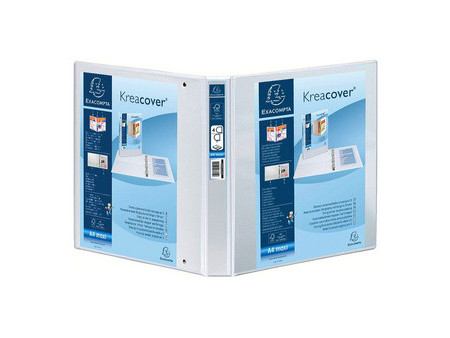 EXACOMPTA Classeur personnalisable Kreacover, A5, blanc