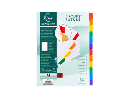 EXACOMPTA Intercalaires en carton, A4, 12 touches