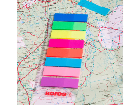 Kores Marque-pages repositionnable en film, 12 x 45 mm,