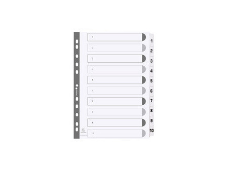 EXACOMPTA Intercalaires en carton 1-10, A4, 10 touches