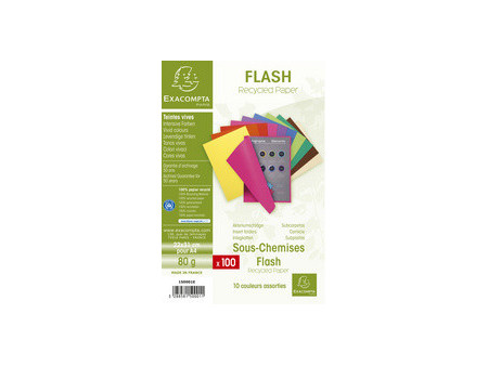 EXACOMPTA Sous-chemise FLASH 80, A4, carton, assorti