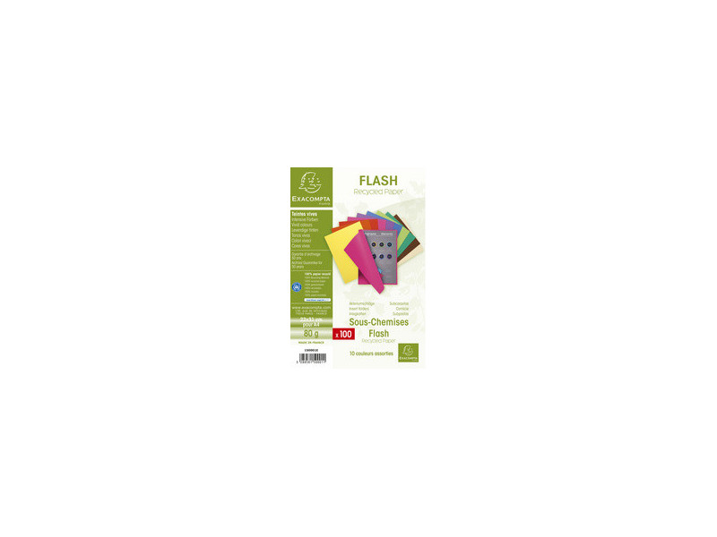 EXACOMPTA Sous-chemise FLASH 80, A4, carton, assorti