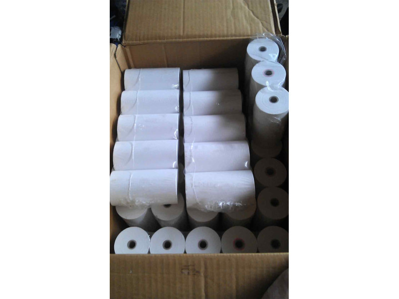 Kores Rouleaux de caisse, 57 mm x 25 m x 12 mm, blanc