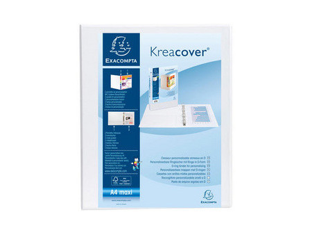 EXACOMPTA Classeur personnalisable Kreacover, A4 Maxi, blanc