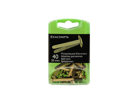 EXACOMPTA Attaches parisiennes à tête ronde, en laiton,30 mm