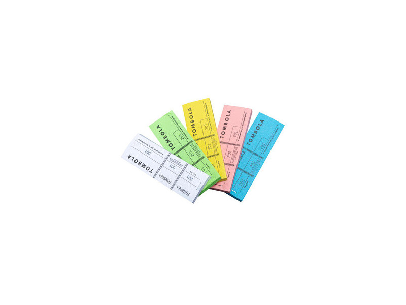 EXACOMPTA Bloc Tombola, 48 x 150 mm, 3 volets, assorti