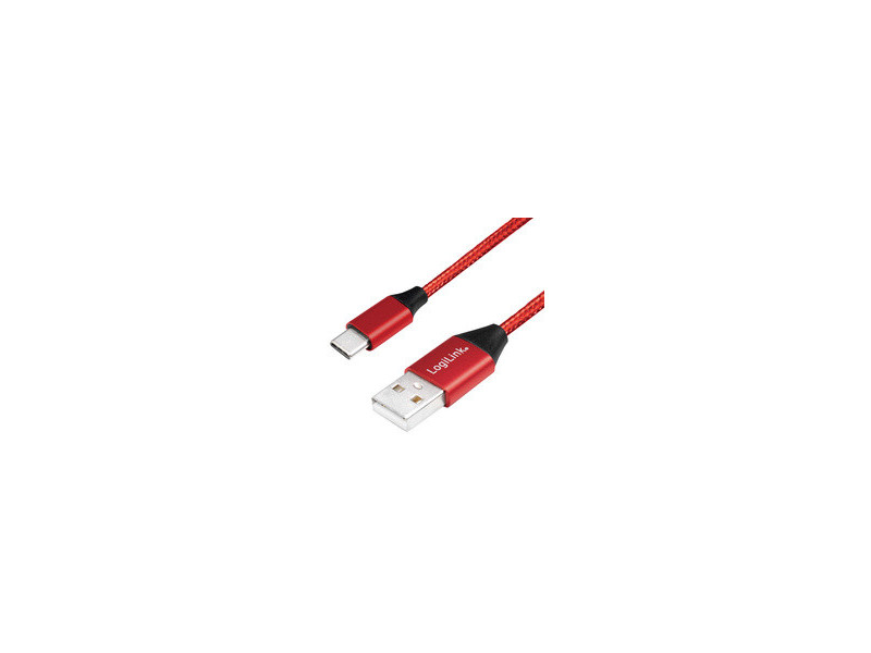 LogiLink Câble USB 2.0, USB-A - USB-C mâle, 0,3 m, noir