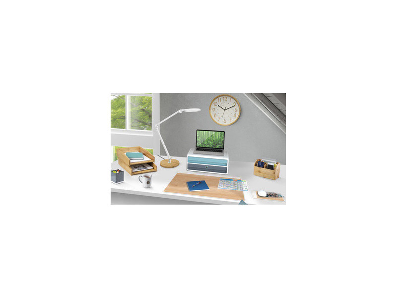 CEP Lampe de bureau LED GIANT Silva, chêne/blanc