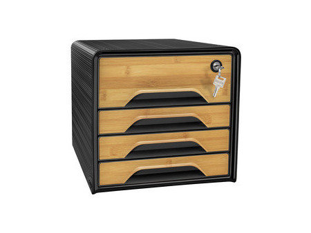 CEP Bloc de classement Smoove SECURE Silva, 4 tiroirs, noir/