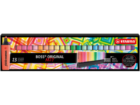 STABILO Surligneur BOSS ORIGINAL, set de bureau de 23 ARTY