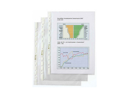 HETZEL pochettes perforées Top Qualité, format A4, en PP,