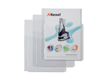 Rexel Pochette perforée avec poche à soufflet, A4, PVC