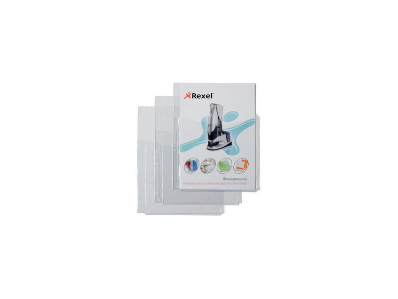 Rexel Pochette perforée avec poche à soufflet, A4, PVC