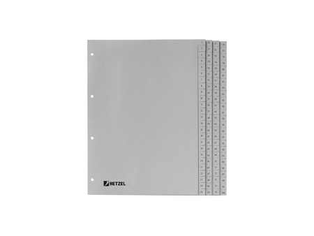 HETZEL Intercalaires en plastique, chiffres, A4, 1-31, PP