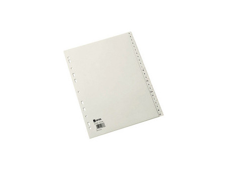 HETZEL Intercalaires en plastique, A-Z, A4, PP, gris, 20