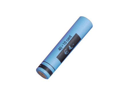 RESKAL Tube à monnaie pour pièce Euro, papier, 40 x 0,10 EUR