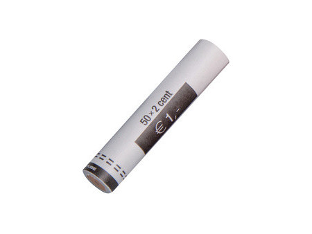 RESKAL Tube à monnaie pour pièce Euro, papier, 25 x 2 EUR