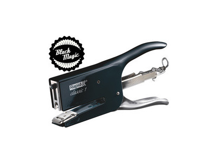 Rapid Pince agrafeuse Classic K1 Retro Magic Black, noir