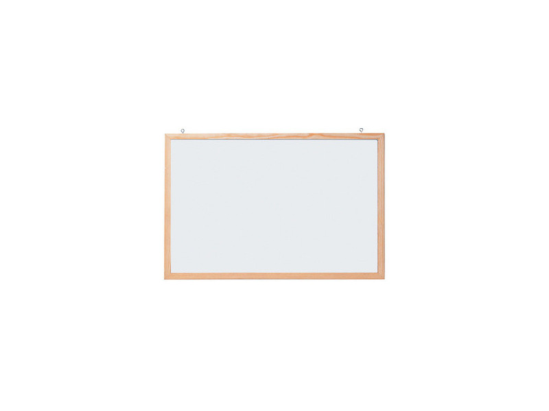 FRANKEN Tableau mural blanc avec cadre en bois, 400 x 300 mm